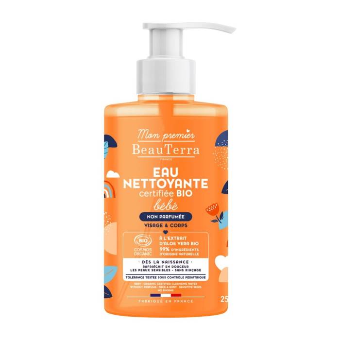 BeauTerra acqua micellare per bambini senza profumo bio 750ml
