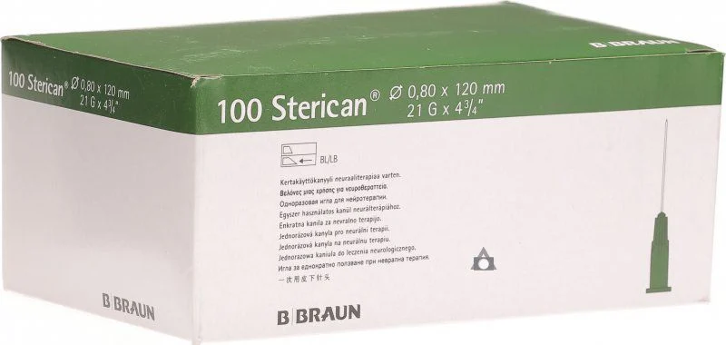 Ago Sterican 21G 0,80x120mm verde Luer 100 pezzi