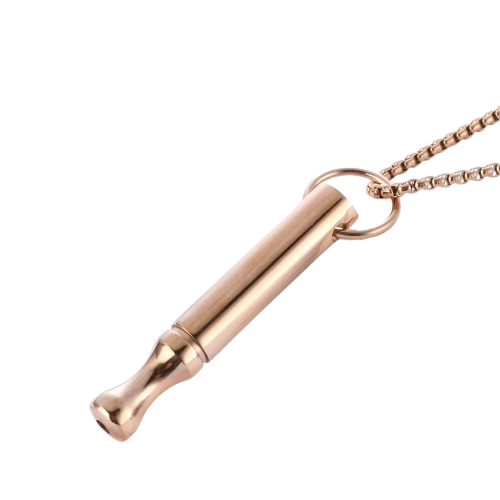 Collana respiratoria anti-ansia in oro rosa – Riduzione dello stress, consapevolezza e smettere di fumare