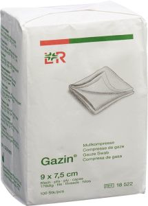 GAZIN compresse di garza 9x7,5 cm 8f non sterili 100 pezzi
