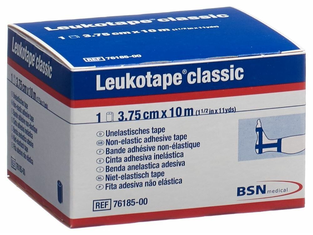 Nastro per gesso classico Leukotape 10mx3,75cm blu