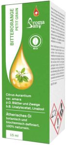 Aromasan arancia amara petit grain bigarade etere/olio in confezione bio 15ml