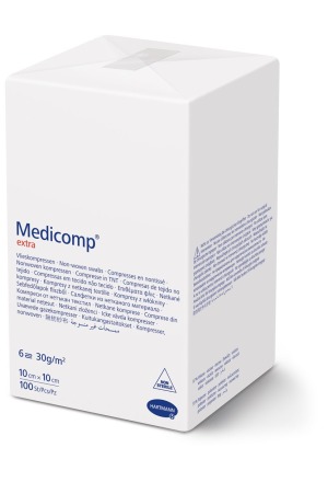 Medicomp Extra 6 pieghe S30 10x10cm non sterile Btl 100 pezzi