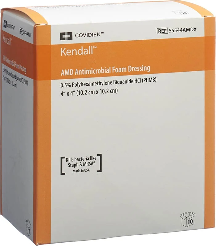 Kendall AMD Foam Schaumverband 10.2 x 10.2 cm 10 Stück