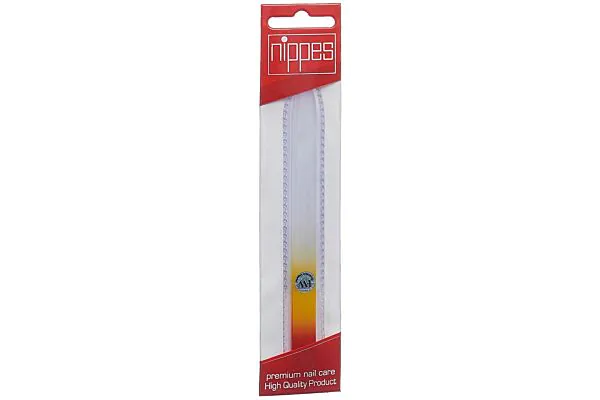 Lima per unghie in vetro Nippes in astuccio 14cm assortito giallo viola blu