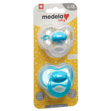 Medela Baby Nuggi Original 6-18 Blu 2 pezzi