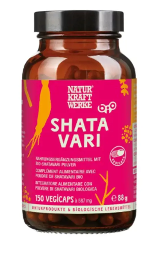NaturKraftWerke Shatavari Caps 587 mg biologiche certificate kbA, 150 capsule
