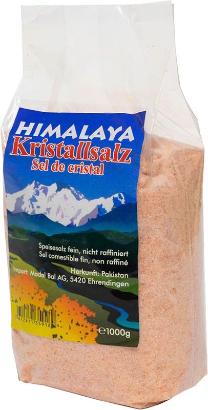 Sale cristallino dell'Himalaya Madal Bal finemente macinato 1 kg