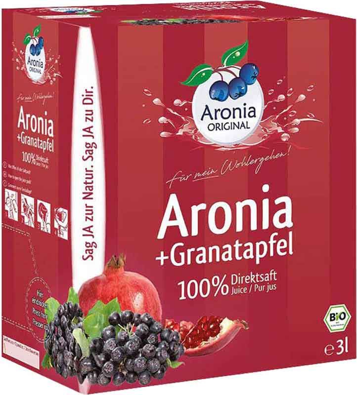 Aronia Original Succo biologico di aronia+pomegrana 3 litri