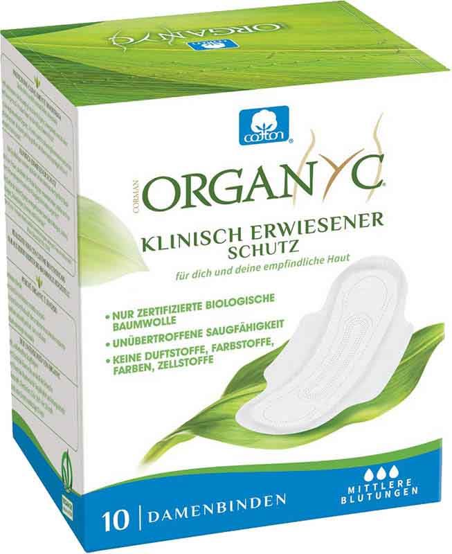 Asciugamani igienici Organyc con ali Mode Flow 10 pezzi