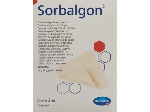 Sorbalgon Kompressen 5x5cm steril 10 Stück