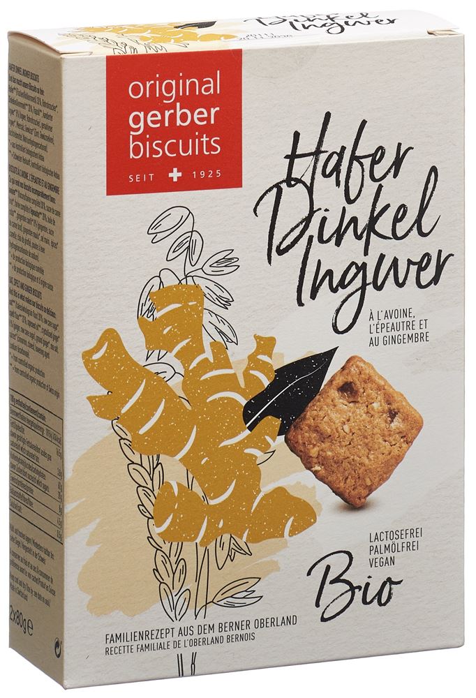 GERBER Biscotti di avena e farro allo zenzero Bio 160g