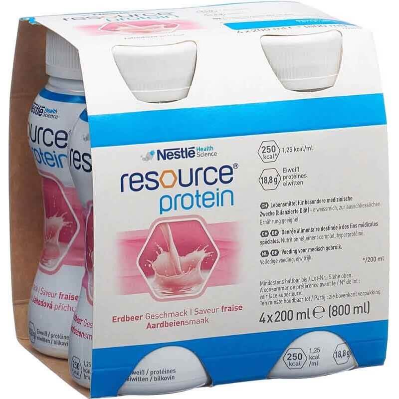 Resource Protein Erdbeer 4 x 200ml