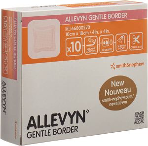 Allevyn Border Gentle Wound Dressing 10x10cm 10 pezzi