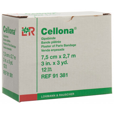 Bende di gesso Cellona 2,75mx7,5cm crema fine 12 pezzi