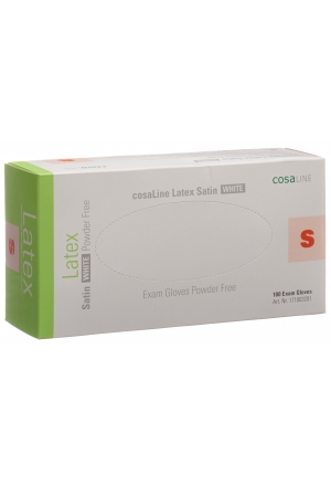 guanti da esplorazione cosaLine S Latex Satin bianco senza polvere 100 pz.