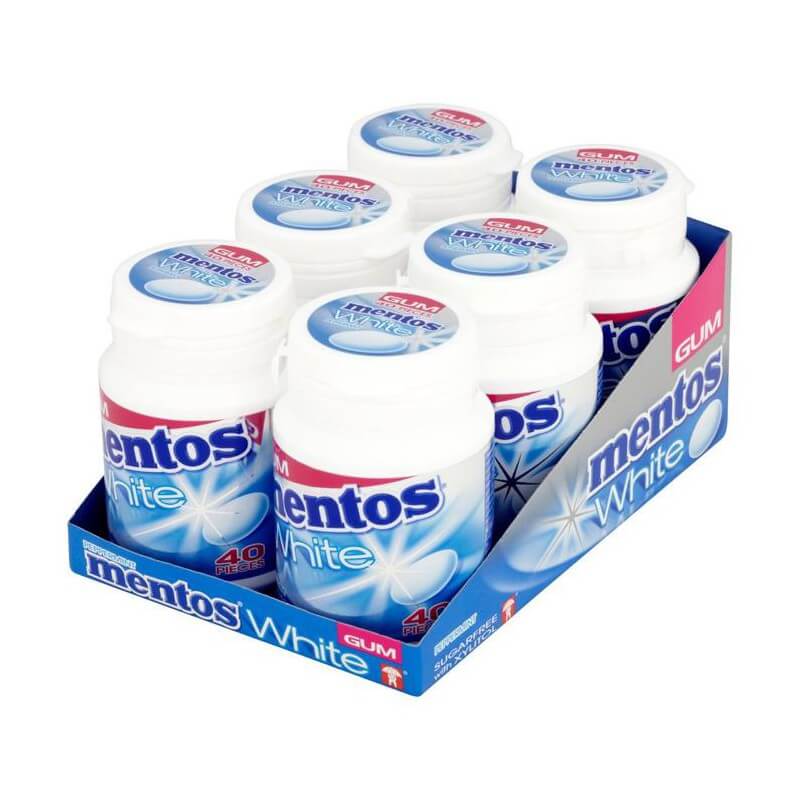 Mentos Gum White Sweetmint 6 x 75g