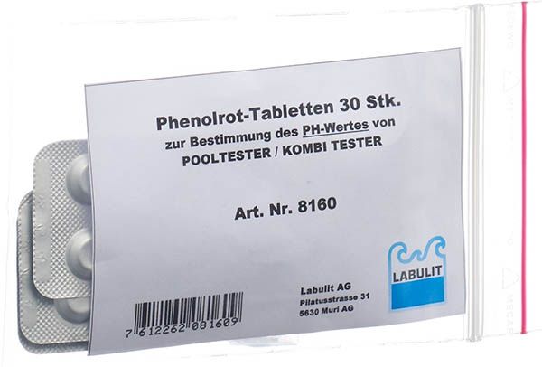 LABULIT Pooltester compresse di ricambio rosso fenolo 30 pezzi