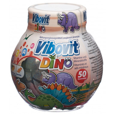 Vibovit Dino - Gomme alla frutta in lattina da 50 pezzi