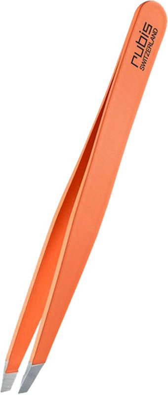 Pinzette Rubis oblique arancio pastello Inox
