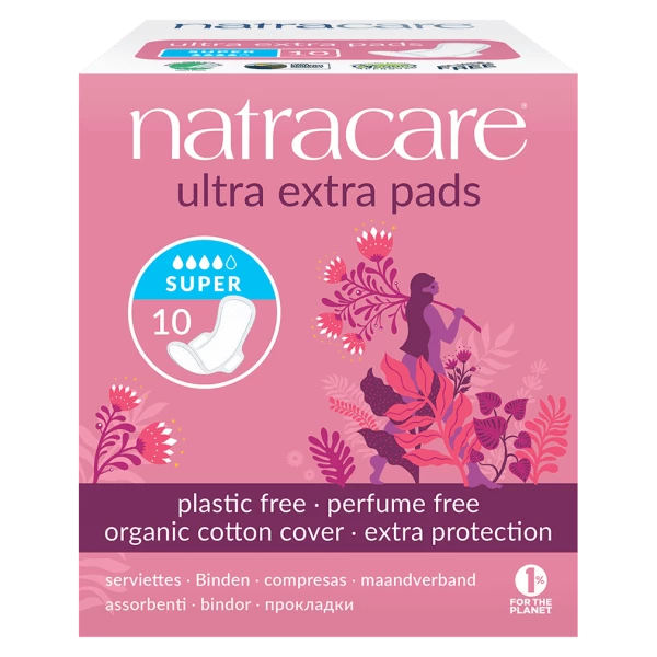 Natracare assorbenti igienici con ali ultra extra super 10 pezzi