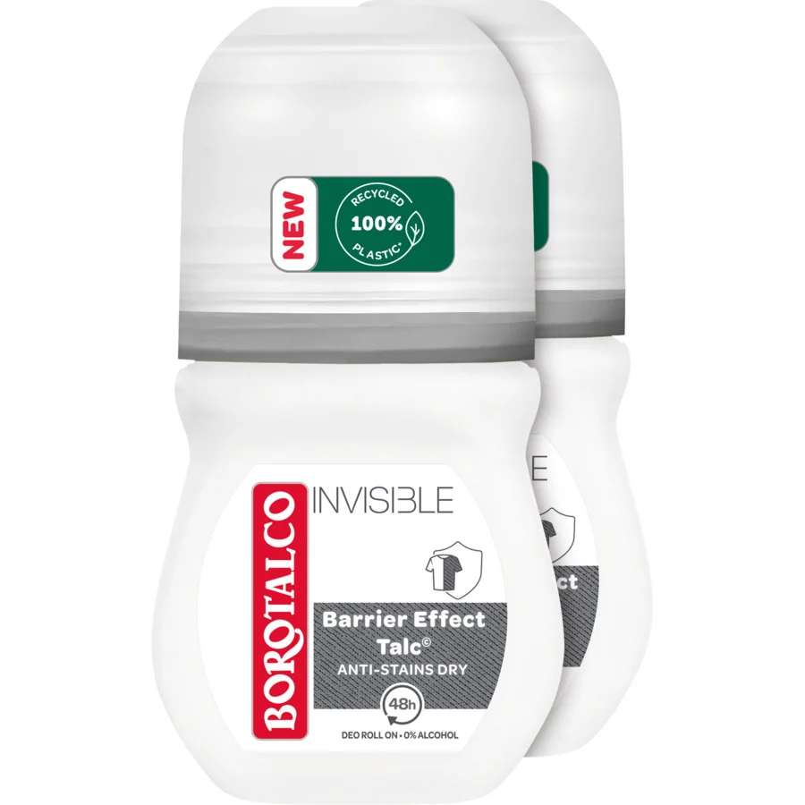 BOROTALCO Deo Invisible Roll-on 2 x 50ml