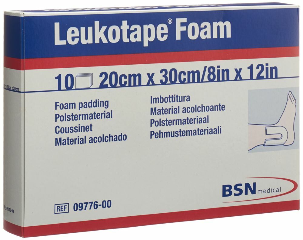 Fogli di gommapiuma Leukotape® 20x30cm 10 pezzi