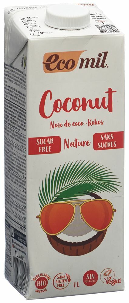 ECOMIL bevanda al cocco senza zucchero 1 litro