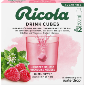 Ricola Drink Cubes Lampone Limone Balsamo senza zucchero 25,8g