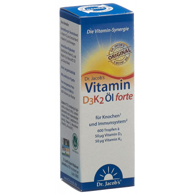 Olio di vitamina D3K2 forte del Dr. Jacob 20ml