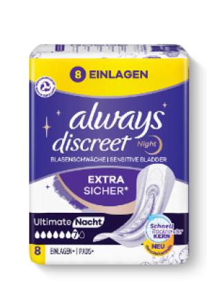ALWAYS Discreet Incontinence Ultimate Night n 8 pz.