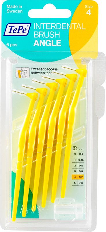 TePe Scovolino interdentale angolare 0,7 mm giallo 6 pezzi