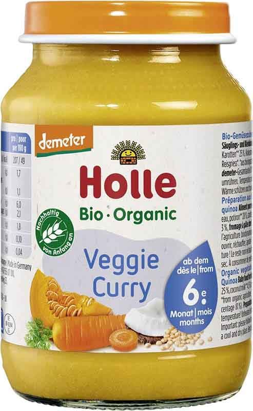 Vasetto di curry vegetariano Holle 190g