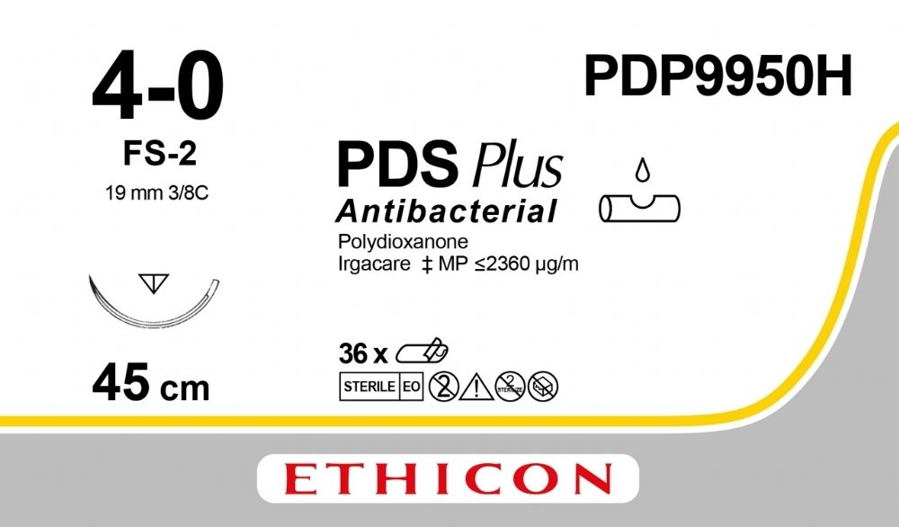PDS PLUS 45cm non colorato 4-0 FS-2S 36 pezzi