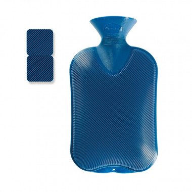 Borsa dell'acqua calda Fashy 2l doppia lamella zaffiro termoplastica