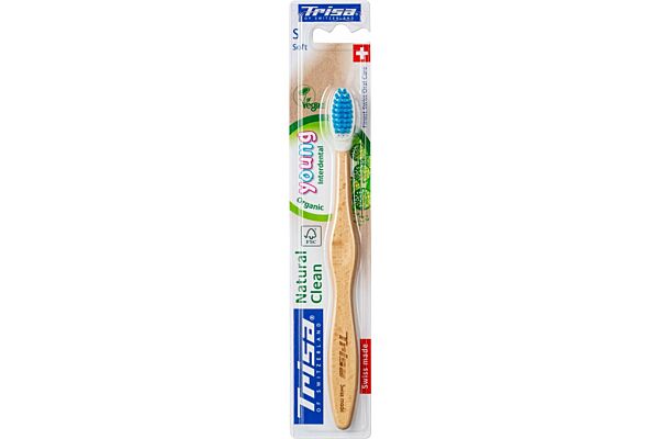 Trisa Natural Clean spazzolino in legno Young soft