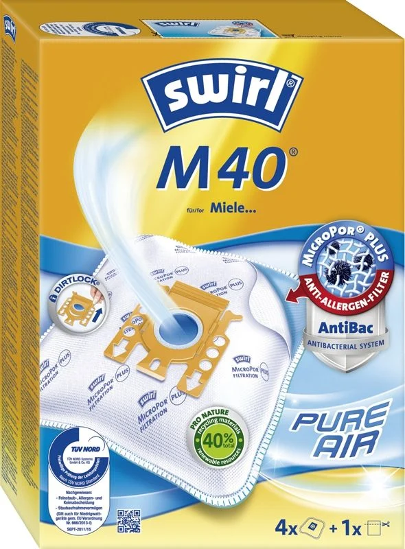 Sacchetto per filtri antipolvere a spirale M40 4 pezzi