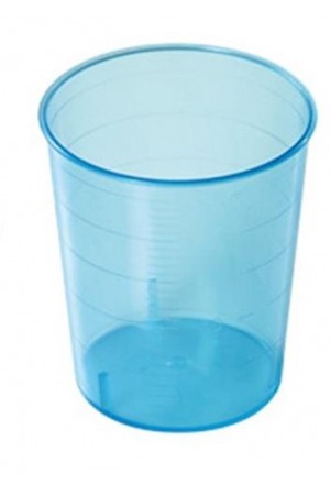 Wiegand Medibecher 25ml blau waschbar 50 Stück