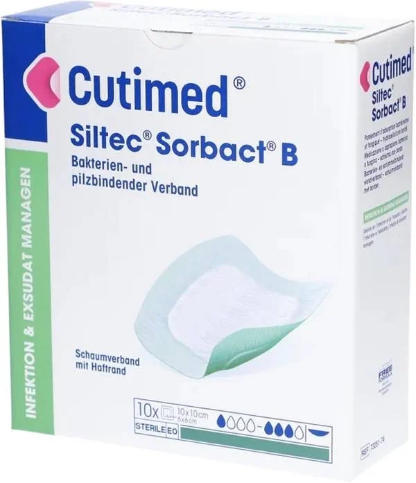 Cutimed Siltec L medicazione in schiuma di silicone 10 x 10 cm 10 pezzi