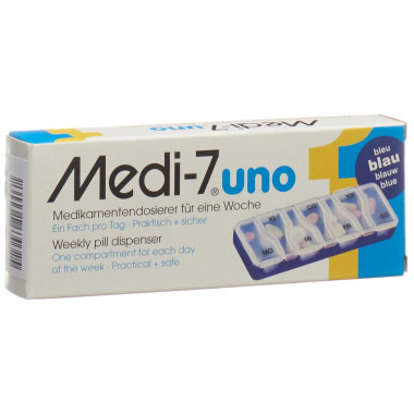 Medi-7 dispensatore di farmaci uno 7 giorni blu