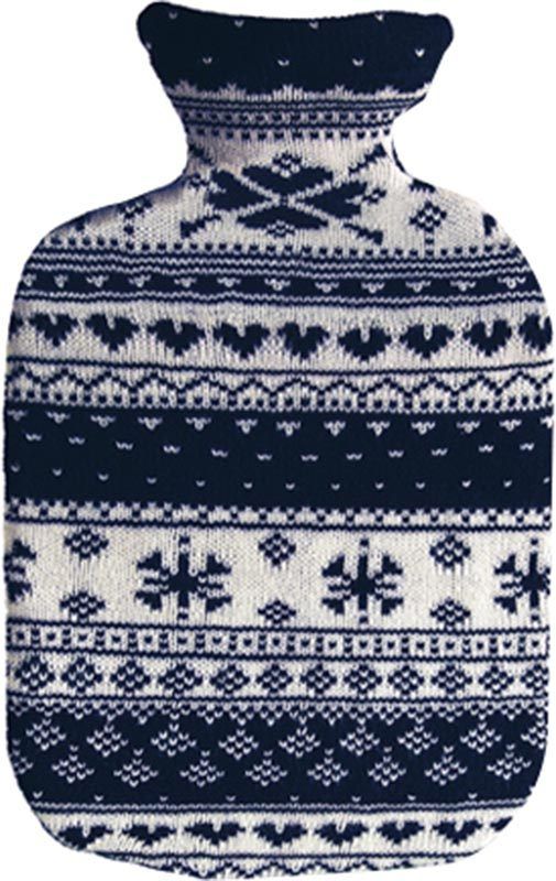 SÄNGER borsa dell'acqua calda da 2 l con copertura in maglia blu norvegese