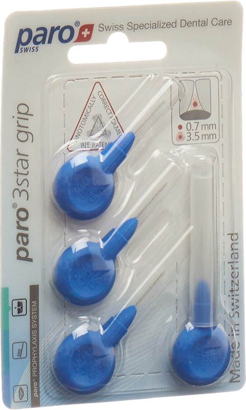 Paro 3Star-Grip 3,5 mm x-fine blu zylin 4 pezzi