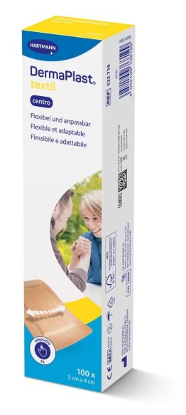 DermaPlast® Textil Centro 3x4cm beige 100 pezzi