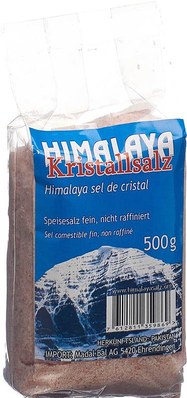 Sale cristallino dell'Himalaya Madal Bal finemente macinato 500g