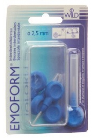 EMOFORM scovolini interdentali 2,5 mm blu scuro 5 pezzi