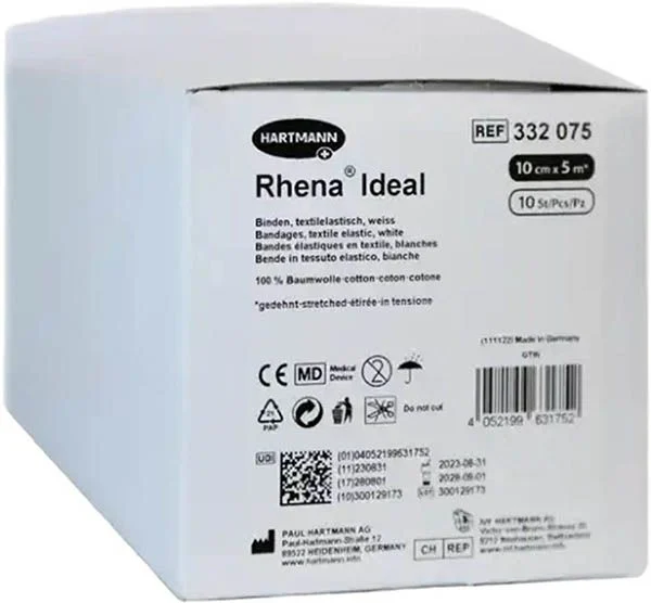 RHENA Benda elastica ideale 6cmx5m bianco 10 pezzi