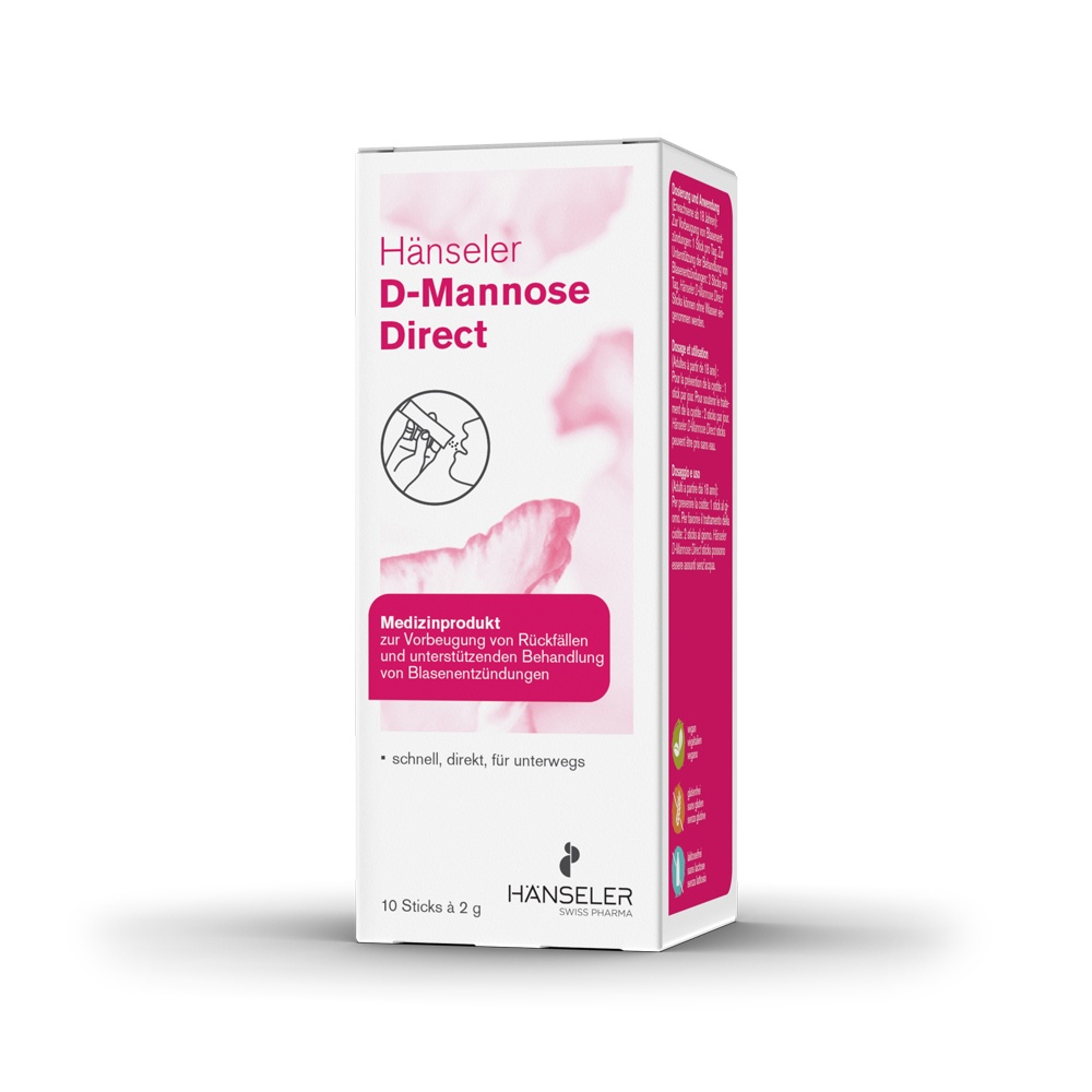 Hänseler D-Mannosio Direct Stick 10 x 2 g