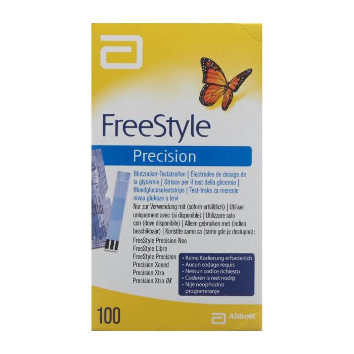 ABBOTT FREESTYLE Strisce reattive di precisione 100 pezzi