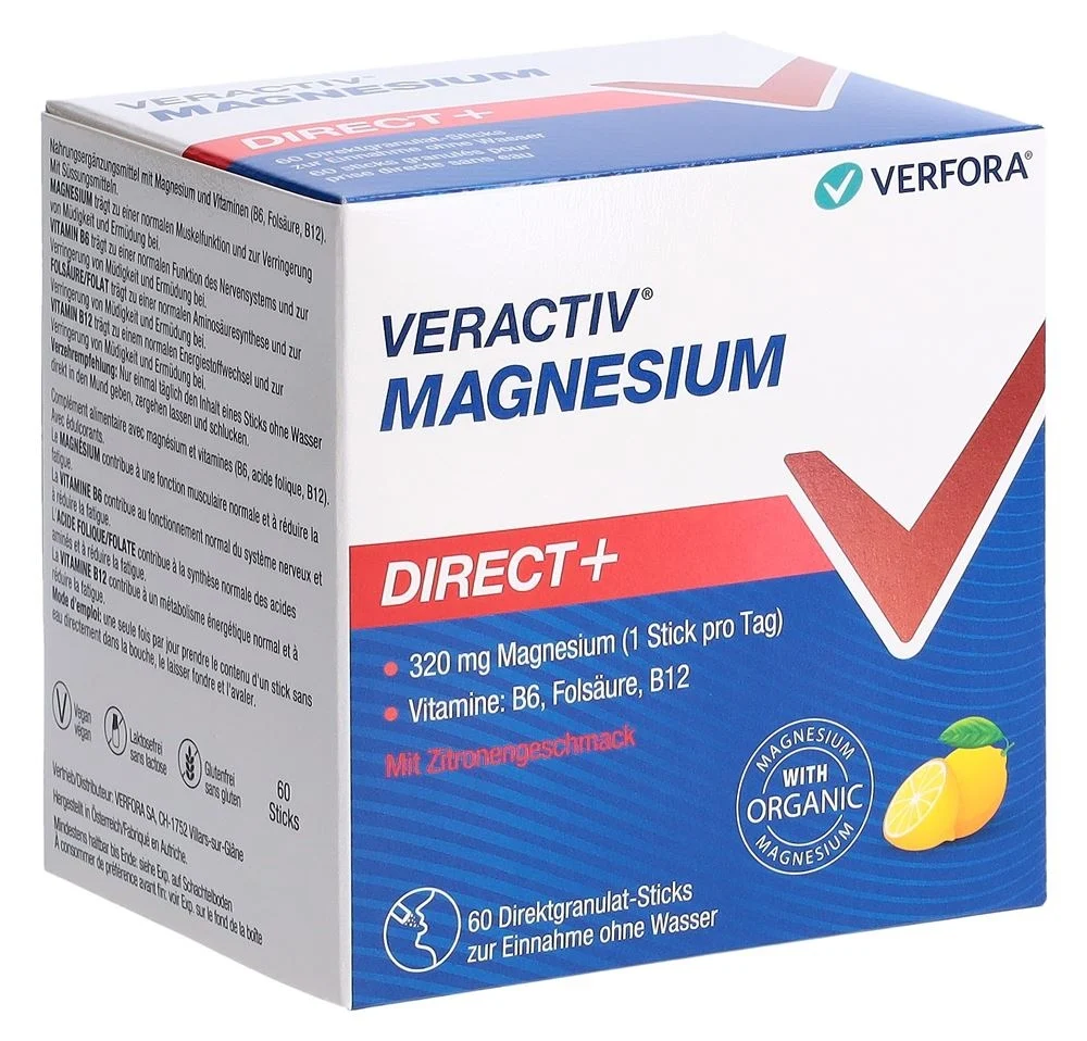 Veractiv Magnesium Direct+ Lemon Stick 60 pezzi