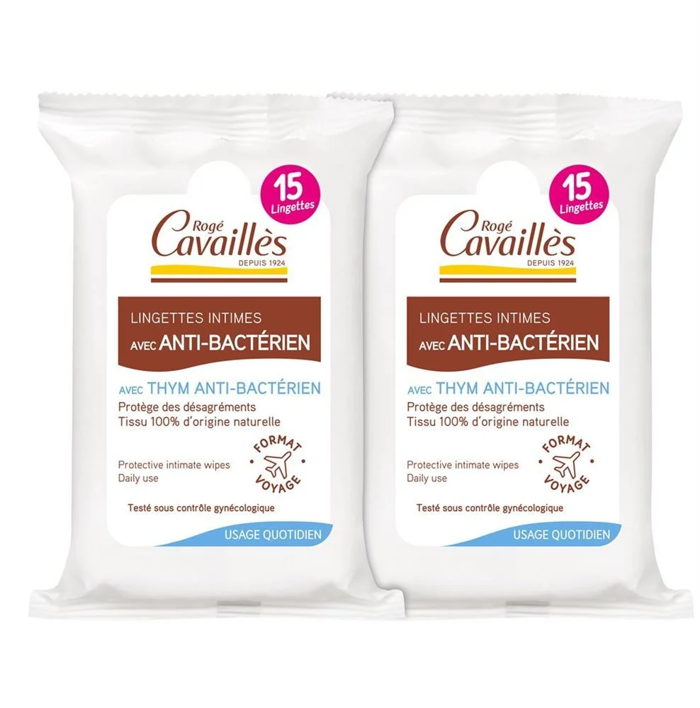 Rogé Cavaillès Salviette intime antibatteriche 2 x 15 pezzi